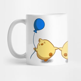 Two Little Cute Chicks Celebrate New Year Mug